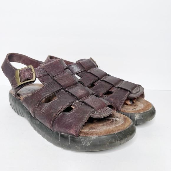 Vintage Y2K Dr. Martens Look Fisherman Leather Sandals Size 11 - Picture 1 of 5